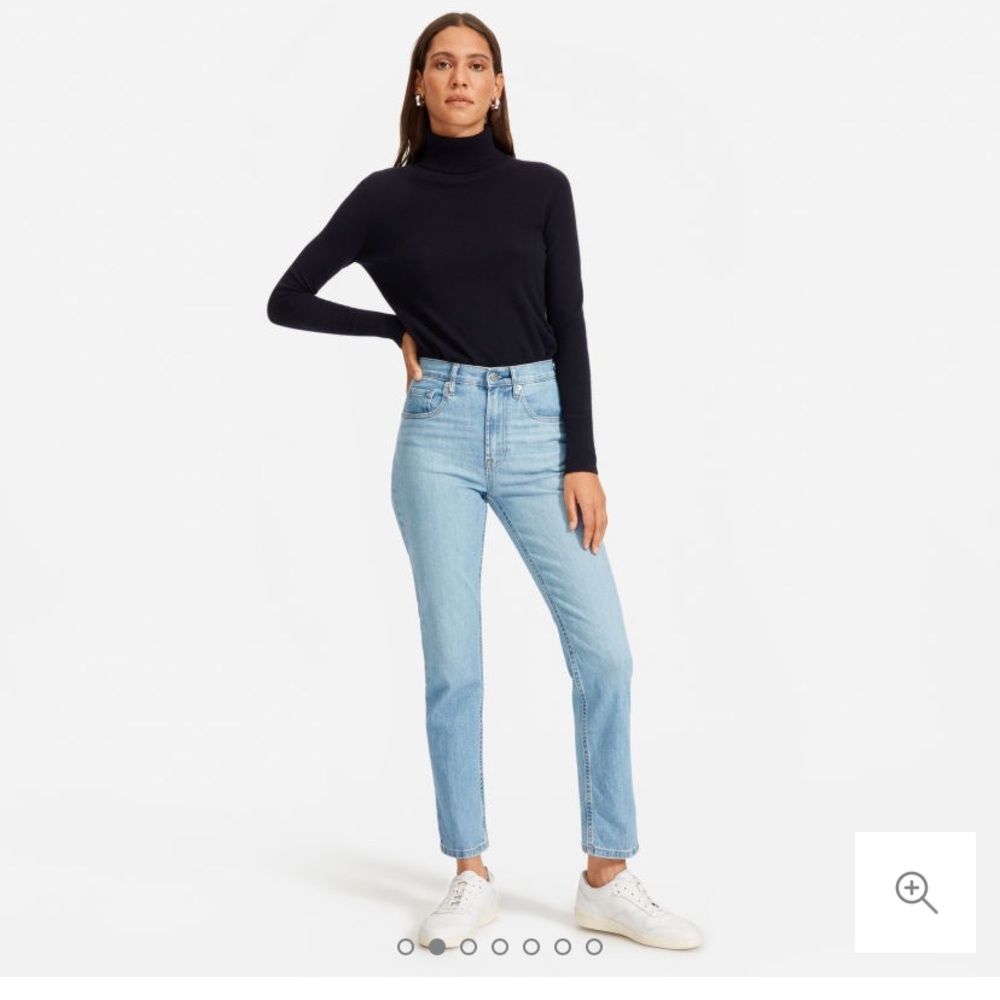 Everlane High Rise Cheeky Straight Jeans